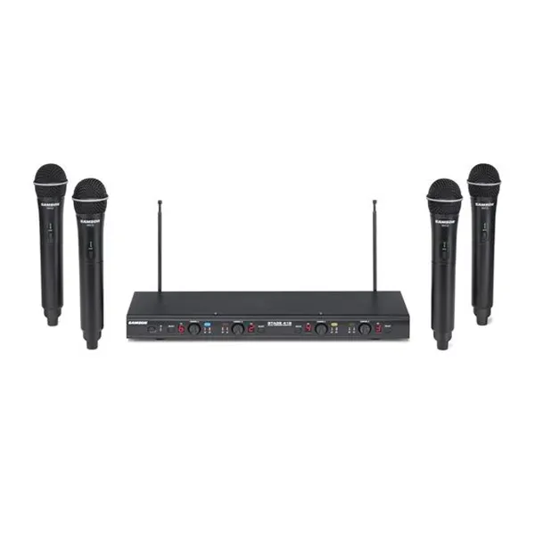 Samson Stage 412 Frequency-Agile Quad-Channel Handheld VHF Wireless System w/ 4 Mics