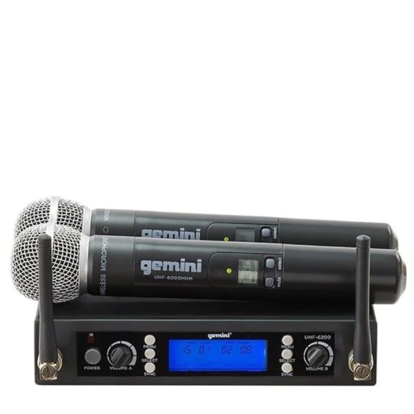 Gemini Sound UHF-6200M Dual-Handheld UHF Wireless Microphone System