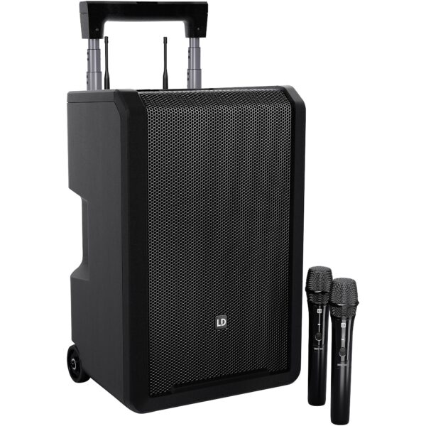 LD Systems ANNY 10 Portable Battery-Powered Speaker With Dual Wireless Handheld Mics B4.7 Standard